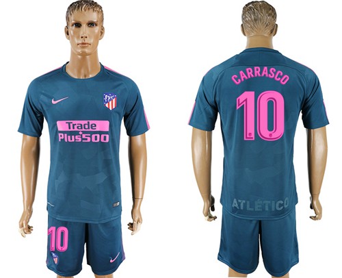 Atletico Madrid #10 Carrasco Sec Away Soccer Club Jersey